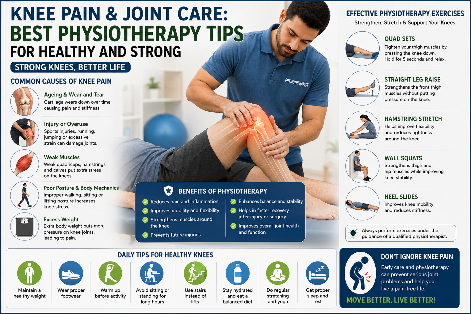 Knee Pain & Joint Care: Best Physiotherapy Tips for Healthy and Strong